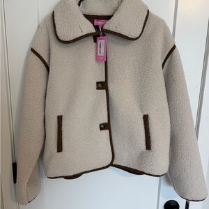 Edikted Frost Oversized Shearling Jacket